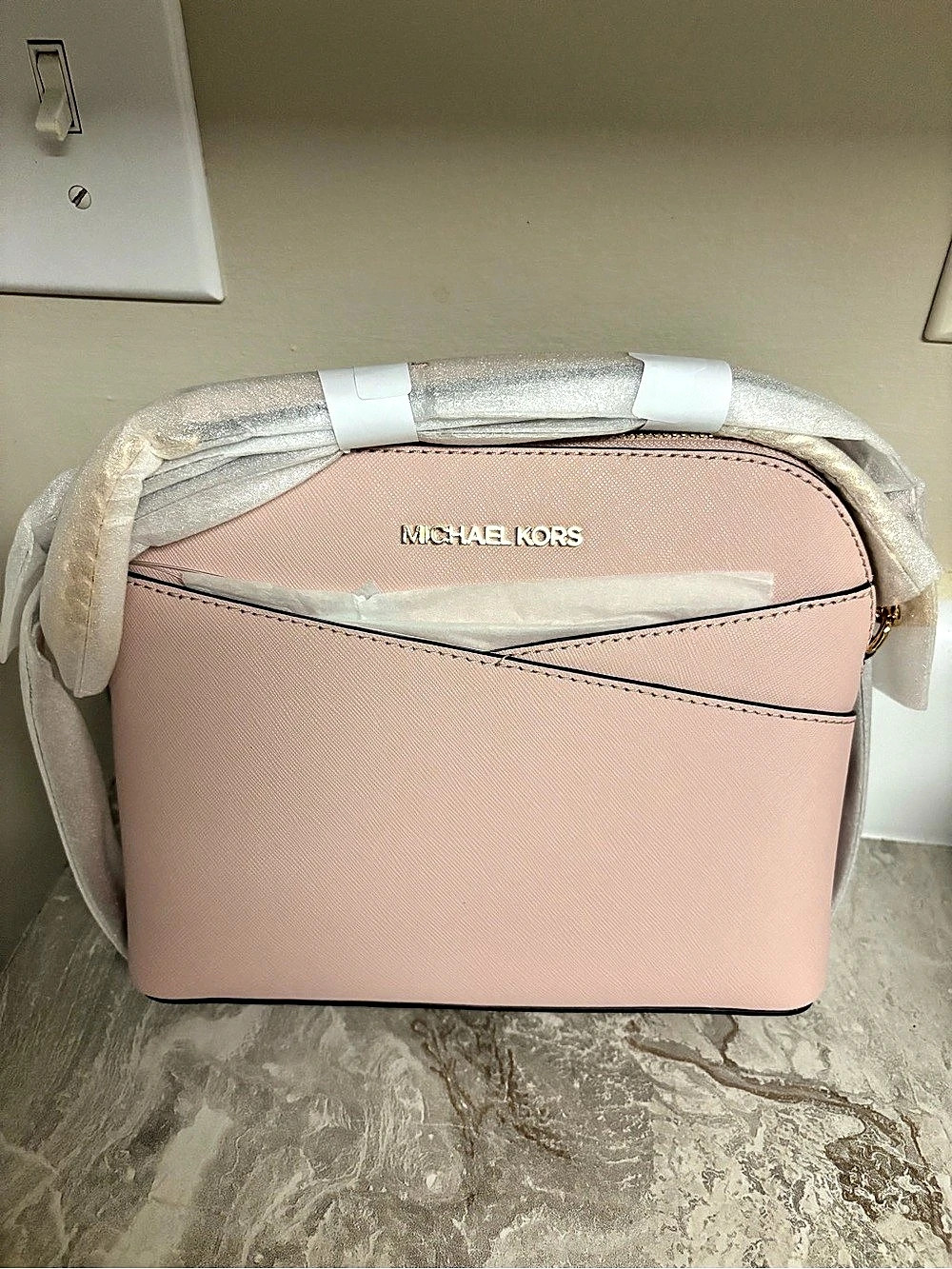 Michael Kors Jet Set Travel East West Crossbody Pink Leather Crossbody NWT